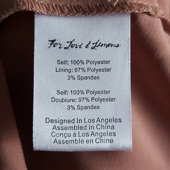 For Love & Lemons pink lace skirt Size large fits Medium - Picture 7 of 7